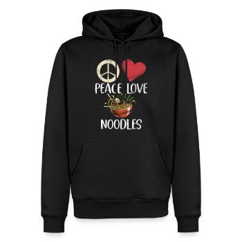 Noodle Lover Gifts - Männer Premium Bio Hoodie - Schwarz - Vorne - Nico (187cm)