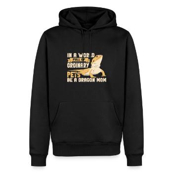 Bärde Drachenliebhaber Pogona Reptile Eidechse - Männer Premium Bio Hoodie - Schwarz - Vorne - Nico (187cm)