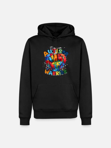 Autist Autism I'm an autism warrior - Men’s Premium Organic Hoodie - black