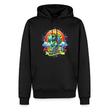 Autisme Autiste Autiste et fantastique - Sweat à capuche Premium bio Homme - noir - Devant - Nico (187cm)