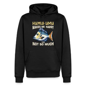 Hawaiian triggerfish Humuhumunukunukuapua'a - Men’s Premium Organic Hoodie - black - Front - Nico (187cm)