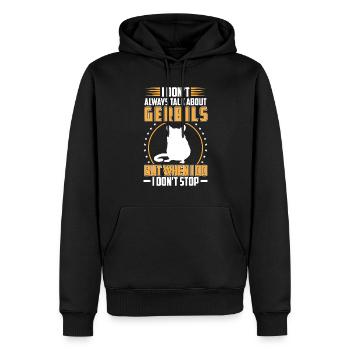 Ne parlez pas toujours de gerbille rongeur gerbille - Sweat à capuche Premium bio Homme - noir - Devant - Nico (187cm)