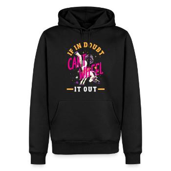Cooler Radschlagen Turnen - Männer Premium Bio Hoodie - Schwarz - Vorne - Nico (187cm)
