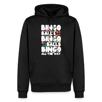 Boules de bingo de Noël Bingo Player - Sweat à capuche Premium bio Homme - noir - Devant - Nico (187cm)