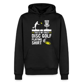 C’est ma chemise de disc golf fou Disc Golf - Sweat à capuche Premium bio Homme - noir - Devant - Nico (187cm)