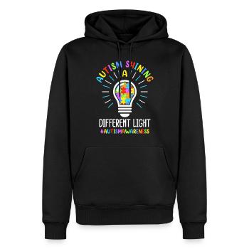 Autisme Autiste Autiste - Sweat à capuche Premium bio Homme - noir - Devant - Nico (187cm)