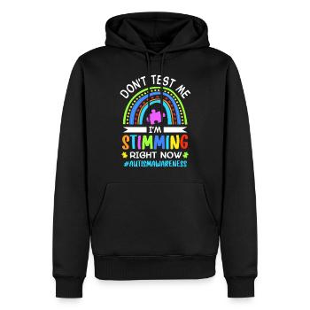 Autisme Autiste Autiste - Sweat à capuche Premium bio Homme - noir - Devant - Nico (187cm)
