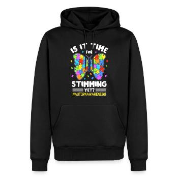 Autisme Autiste Autiste - Sweat à capuche Premium bio Homme - noir - Devant - Nico (187cm)