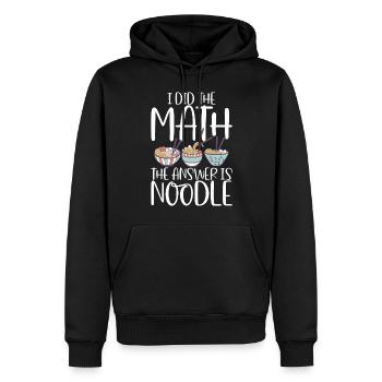 Noodle Lover Gifts - Männer Premium Bio Hoodie - Schwarz - Vorne - Nico (187cm)