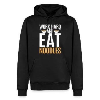 Noodle Lover Gifts - Männer Premium Bio Hoodie - Schwarz - Vorne - Nico (187cm)