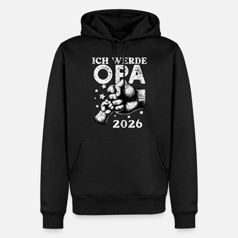 Ich werde Opa 2026 - Männer Premium Bio Hoodie - Schwarz