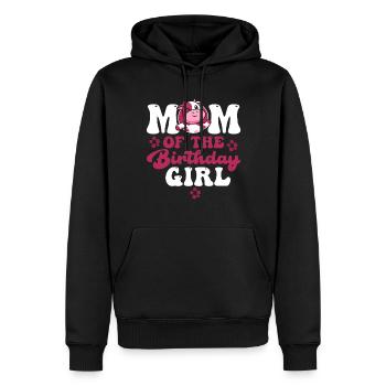 Mère Cowboy anniversaire famille match partie - Sweat à capuche Premium bio Homme - noir - Devant - Nico (187cm)
