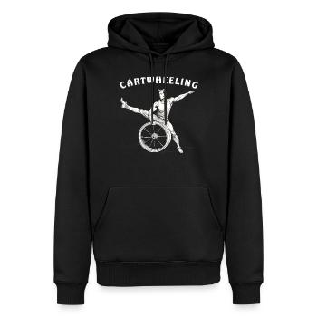 RADSCHLAGEN ROUE - Sweat à capuche Premium bio Homme - noir - Devant - Nico (187cm)