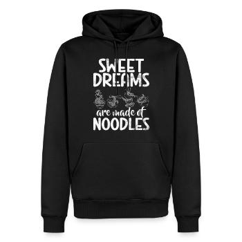 Noodle Lover Gifts - Männer Premium Bio Hoodie - Schwarz - Vorne - Nico (187cm)