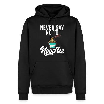 Noodle Lover Gifts - Männer Premium Bio Hoodie - Schwarz - Vorne - Nico (187cm)