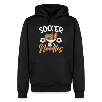 Noodle Lover Gifts - Men’s Premium Organic Hoodie - black - Front - Nico (187cm)