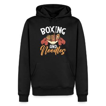 Noodle Lover Gifts - Männer Premium Bio Hoodie - Schwarz - Vorne - Nico (187cm)