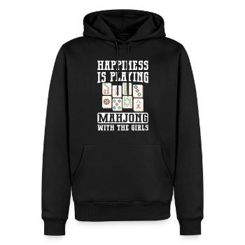 Mahjong Mah Jong Chinesisches Spiel Mah Jongg - Männer Premium Bio Hoodie - Schwarz - Vorne - Nico (187cm)