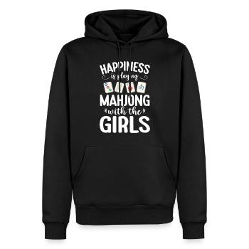 Mahjong Mah Jong Chinesisches Spiel Mah Jongg - Männer Premium Bio Hoodie - Schwarz - Vorne - Nico (187cm)