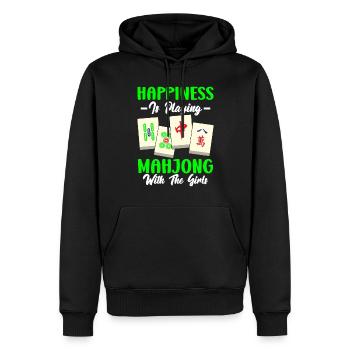 Mahjong Mah Jong Chinesisches Spiel Mah Jongg - Männer Premium Bio Hoodie - Schwarz - Vorne - Nico (187cm)