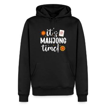 Mahjong Mah Jong Chinesisches Spiel Mah Jongg - Männer Premium Bio Hoodie - Schwarz - Vorne - Nico (187cm)
