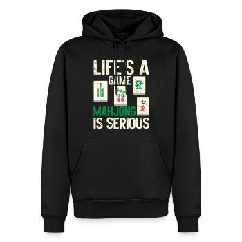 Mahjong Mah Jong Chinesisches Spiel Mah Jongg - Männer Premium Bio Hoodie - Schwarz - Vorne - Nico (187cm)