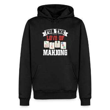 Mahjong Mah Jong Chinesisches Spiel Mah Jongg - Männer Premium Bio Hoodie - Schwarz - Vorne - Nico (187cm)