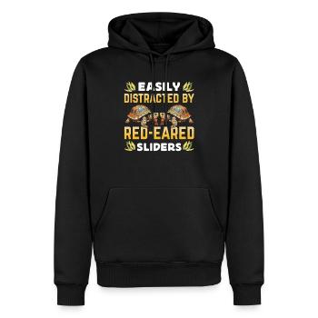 Rotwangen-schmuckschildkröten-liebhaber - Männer Premium Bio Hoodie - Schwarz - Vorne - Nico (187cm)
