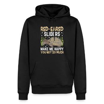 Rotwangen-schmuckschildkröten-liebhaber - Männer Premium Bio Hoodie - Schwarz - Vorne - Nico (187cm)