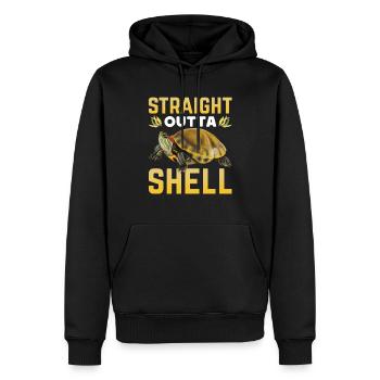Amoureux des tortues à oreilles rouges - Sweat à capuche Premium bio Homme - noir - Devant - Nico (187cm)