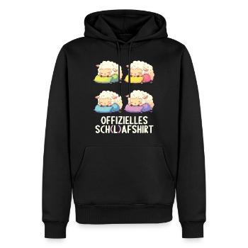 Chemise officielle de mouton Chemise de nuit officielle - Sweat à capuche Premium bio Homme - noir - Devant - Nico (187cm)