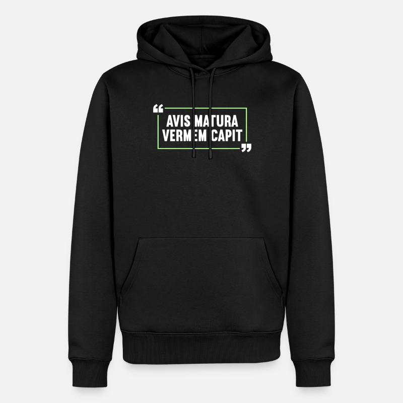 Latin Drôle de dicton latin - Sweat à capuche Premium bio Homme - noir