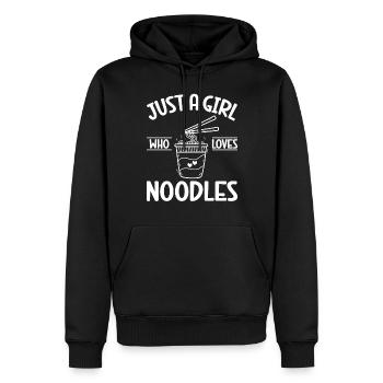 Cadeaux pour les amateurs de nouilles - Sweat à capuche Premium bio Homme - noir - Devant - Nico (187cm)