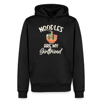 Cadeaux pour les amateurs de nouilles - Sweat à capuche Premium bio Homme - noir - Devant - Nico (187cm)