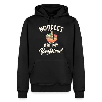 Cadeaux pour les amateurs de nouilles - Sweat à capuche Premium bio Homme - noir - Devant - Nico (187cm)