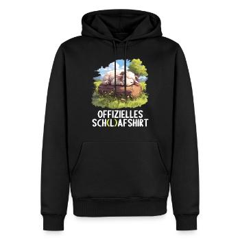 Chemise officielle de mouton Chemise de nuit officielle - Sweat à capuche Premium bio Homme - noir - Devant - Nico (187cm)