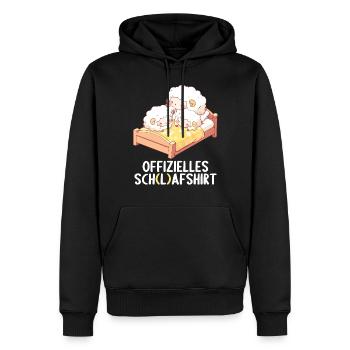 Chemise officielle de mouton Chemise de nuit officielle - Sweat à capuche Premium bio Homme - noir - Devant - Nico (187cm)