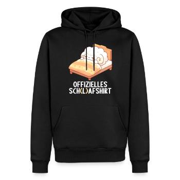 Chemise officielle de mouton Chemise de nuit officielle - Sweat à capuche Premium bio Homme - noir - Devant - Nico (187cm)