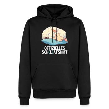 Chemise officielle de mouton Chemise de nuit officielle - Sweat à capuche Premium bio Homme - noir - Devant - Nico (187cm)