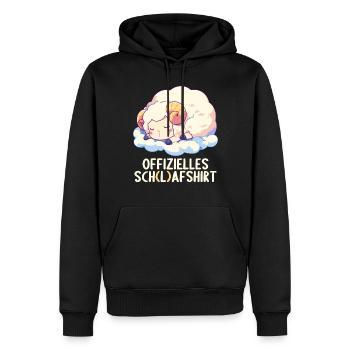 Chemise officielle de mouton Chemise de nuit officielle - Sweat à capuche Premium bio Homme - noir - Devant - Nico (187cm)