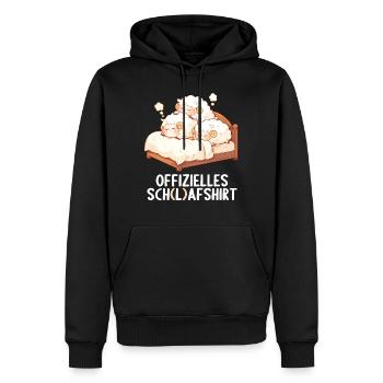 Chemise officielle de mouton Chemise de nuit officielle - Sweat à capuche Premium bio Homme - noir - Devant - Nico (187cm)