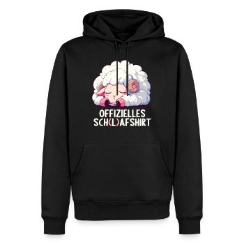 Chemise officielle de mouton Chemise de nuit officielle - Sweat à capuche Premium bio Homme - noir - Devant - Nico (187cm)