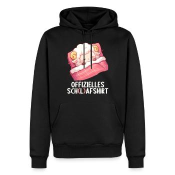 Chemise officielle de mouton Chemise de nuit officielle - Sweat à capuche Premium bio Homme - noir - Devant - Nico (187cm)