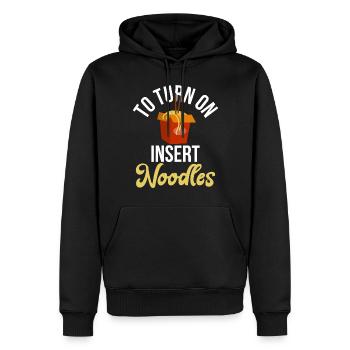 Noodle Lover Gifts - Männer Premium Bio Hoodie - Schwarz - Vorne - Nico (187cm)