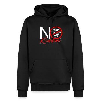 Vasectomie sans Kiddin - Sweat à capuche Premium bio Homme - noir - Devant - Nico (187cm)