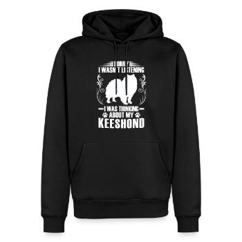 I was thinking of Wolfspitz Keeshond - Men’s Premium Organic Hoodie - black - Front - Nico (187cm)