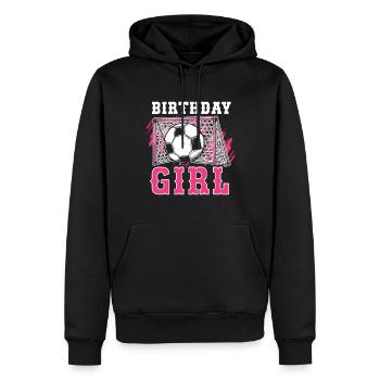 Geburtstagsmädchen Fußball Bday Party Thema - Männer Premium Bio Hoodie - Schwarz - Vorne - Nico (187cm)