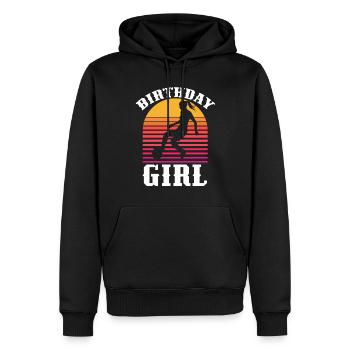 Geburtstagsmädchen Fußball Bday Party Thema - Männer Premium Bio Hoodie - Schwarz - Vorne - Nico (187cm)