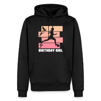 Geburtstagsmädchen Fußball Bday Party Thema - Männer Premium Bio Hoodie - Schwarz - Vorne - Nico (187cm)