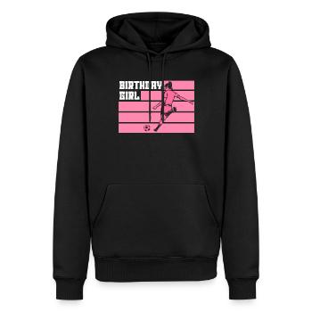 Geburtstagsmädchen Fußball Bday Party Thema - Männer Premium Bio Hoodie - Schwarz - Vorne - Nico (187cm)